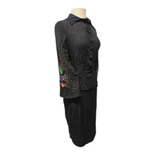 Vintage 1930s  - 40s Beaded Evening Dress As Is