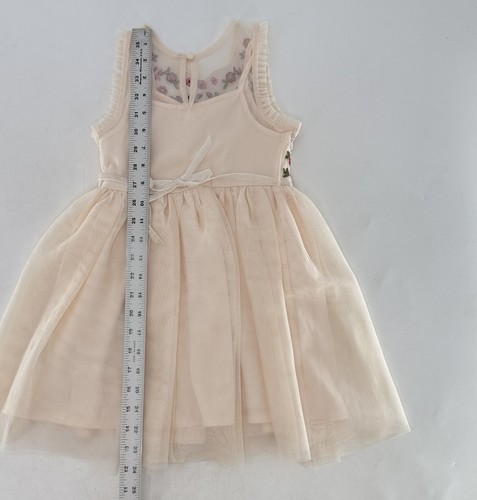 Cat & Jack Floral Embroidered Tulle Dress Christmas Holiday Girls Size XS 4/5 - Picture 8 of 8