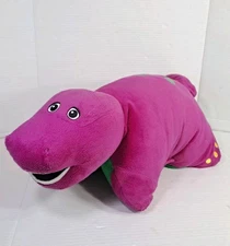 Barney Pillow Pets Plush 2011 Purple Dinosaur Stuffed Animal Licensed Toy Retro