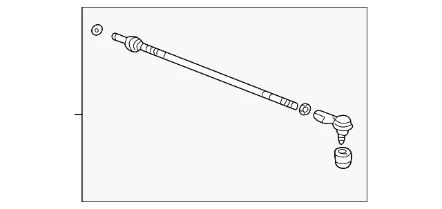 Conjunto de varilla de amarre genuina Honda 53541-SCV-A01 Foto 2 de 3