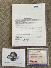 Dante Bichette - Signed Topps Baseball Card Contract Topps COA - Rockies Angels