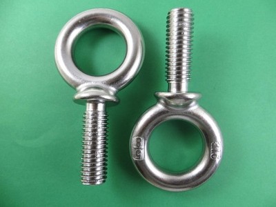 2 PCS Stainless Steel 316 5/8x13/4 Inch UNC Machinery Eye Bolt Marine Grade