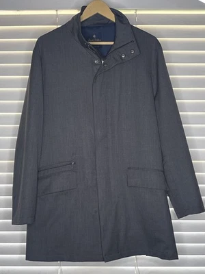 Brooks Brothers Loro Piana Storm System Gray Wool Field Jacket Men's Italy