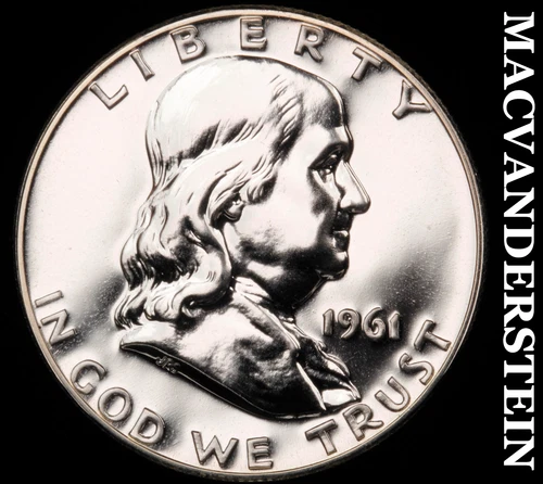 1961 Silver Franklin Half Dollar - Choice Gem Proof  Lustrous  #G7012