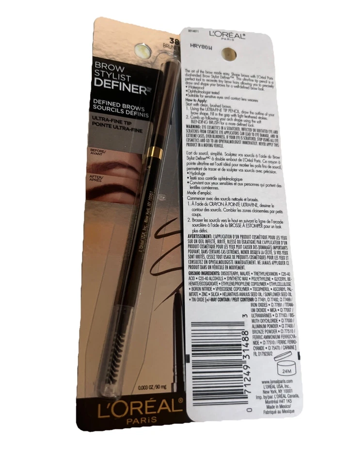 L'oreal Brow Stylist Definer #389 brunette Lot 2 Ultra-Fine tip - Image 2 of 2