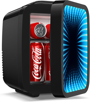Mini Fridge, 4L/6 Can Small Fridge with Dimmable Gaming Light for Bedroom,Office