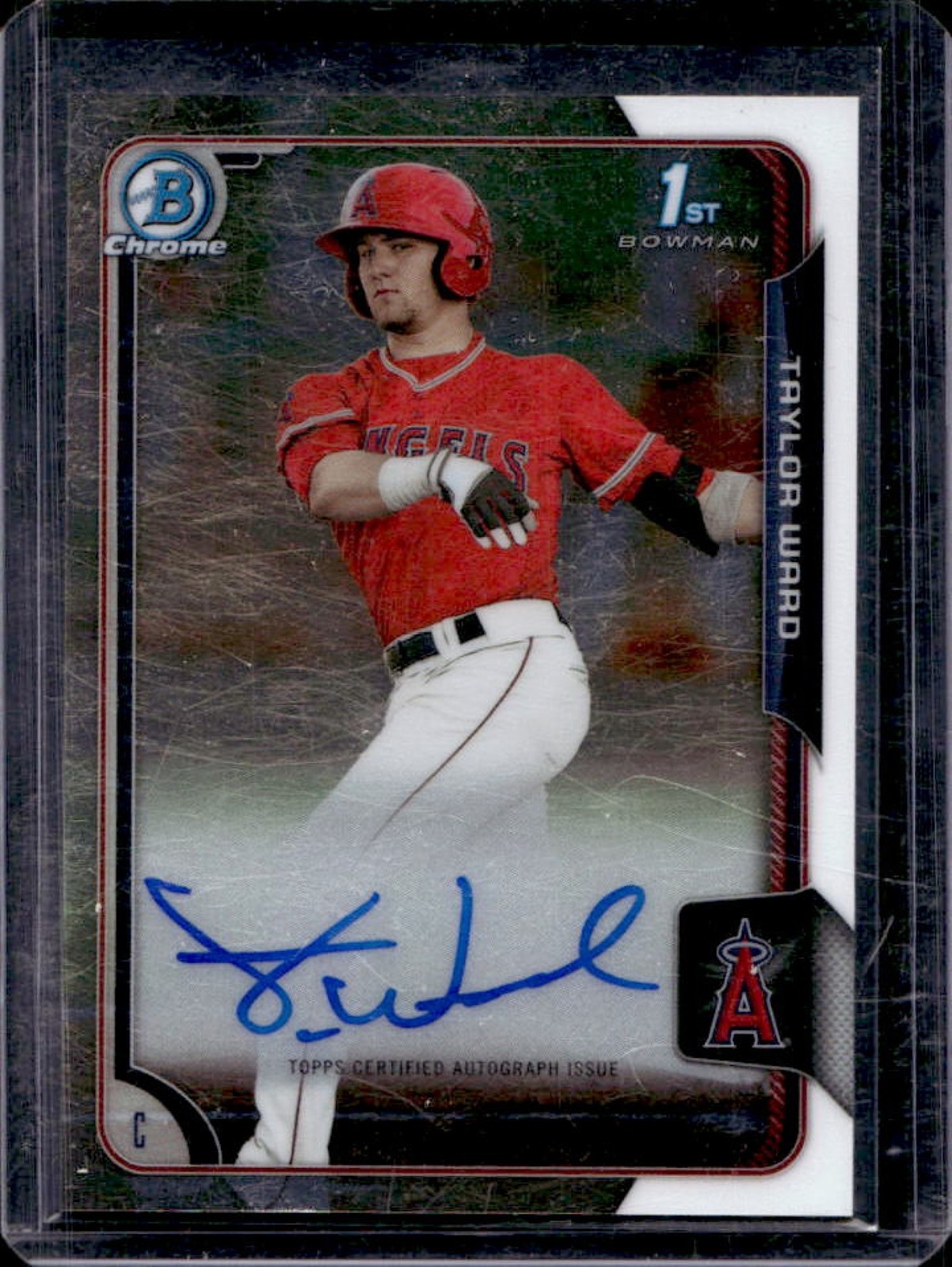 2015 Bowman Draft Taylor Ward Chrome Auto 1st Prospect #BCA-TW Angels