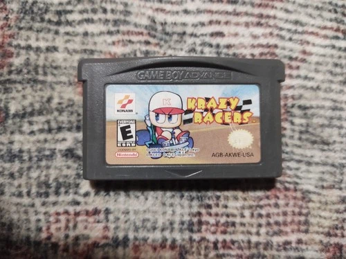 Konami Krazy Racers Nintendo Game Boy Advance GBA 2001 Cleaned and Tested.