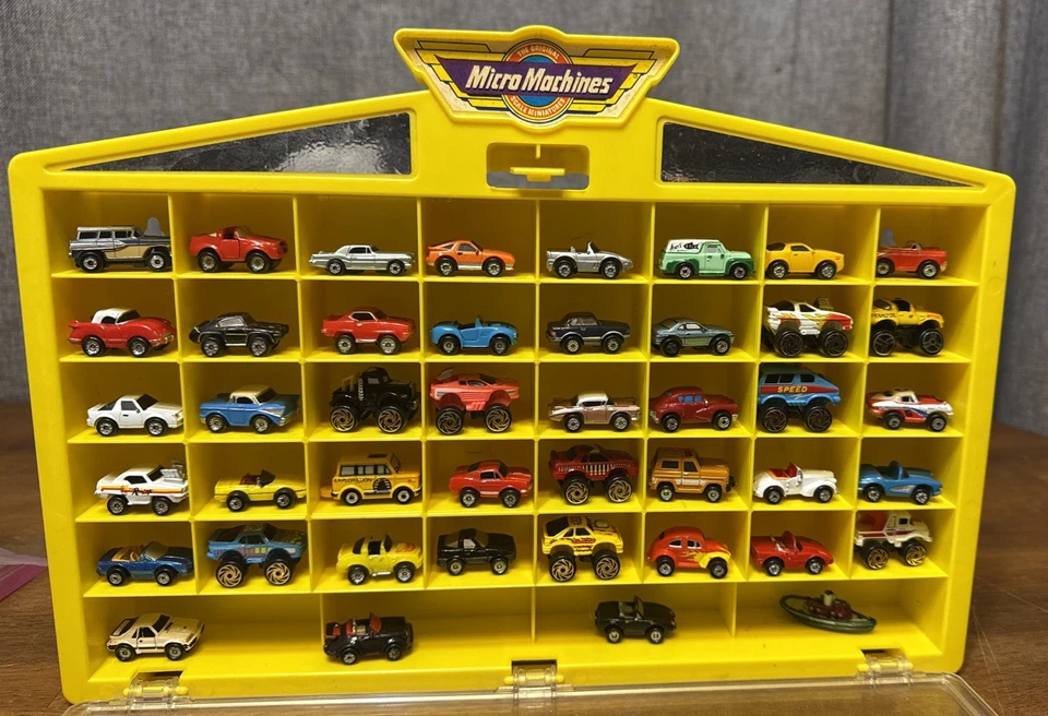 Vintage Yellow Case 1980s Galoob Micro Machines & 44 Vehicles - Image 2 of 4