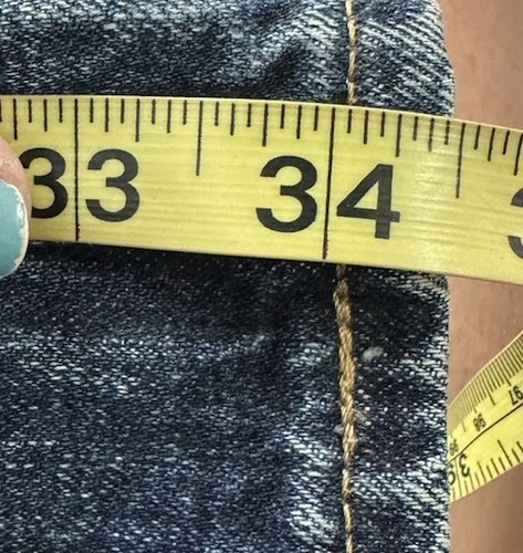 Polo Ralph Lauren Selvedge Jeans Mens 34X34 Redline Varick Slim 625 Blue 90s Y2K - Picture 17 of 17