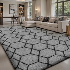 Fluffy Rugs Large Shaggy Rug Bedroom Living Room Anti Slip Soft Carpet Floor Mat