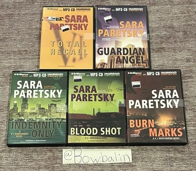 Sara Paretsky Warshawski Mystery Series (Brilliance Audio Lot of 5 MP3-CD) Great