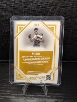 Nick Diaz CHAMPIONS COLLECTION Authentic on card auto. JSA
