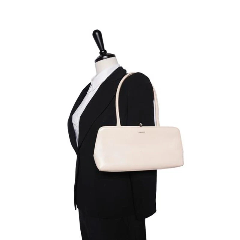 Bolsa tote pequena Jil Sander rosa claro com moldura de goji alça superior - Imagem 4 de 4