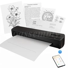 Thermal Printer Wireless Inkless Portable  Printer Support Letter & A4 LOT