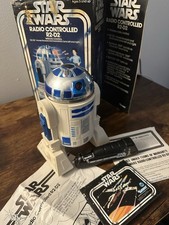 Star Wars Radio Controlled R2-D2 w  Remote & Box  PARTLY WORKS  Kenner 1977