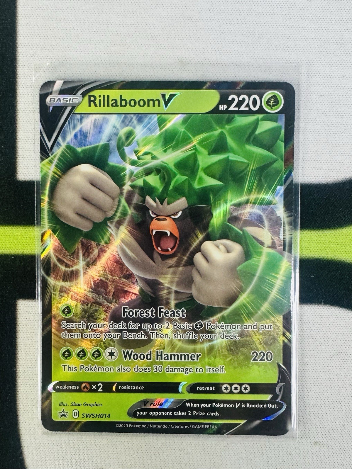 Rillaboom V - SWSH014 Sword & Shield Promo Near Mint Pokemon TCG