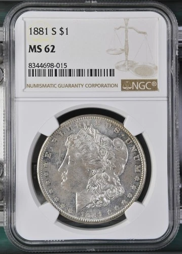 1881-S Morgan Dollar NGC Certified MS62