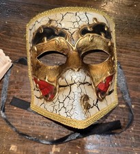 La Maschera del Galeone Hand Painted Venetian Masquerade Mask. Made in Italy