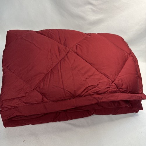 Eddie Bauer Goose Down Quilted Blanket Camping Packable Throw 36”x54” Reversible