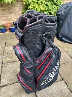 Titleist StaDry Cart Bag 14 Way Divider Black/White/Red
