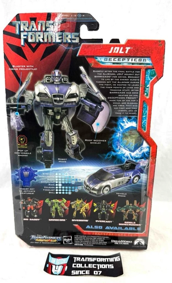 Transformers 2007 Movie Deluxe Class Jolt MOSC Wal-Mart Exclusive - Image 2 of 2