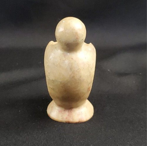 Estatuilla de piedra de jabón padre niño tallada a mano escultura de piedra vintage madre - Imagen 3 de 9