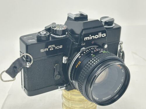 Minolta SRT-102 35mm SLR w/50mm F1.7 Lens Fresh CLA, New Seals, 1 YEAR WARRANTY - Picture 2 of 7