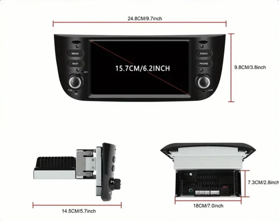 NAVIGATORE FIAT PUNTO/ Evo. APPLE CAR PLAY /android Bluetooth - Immagine 4 di 4