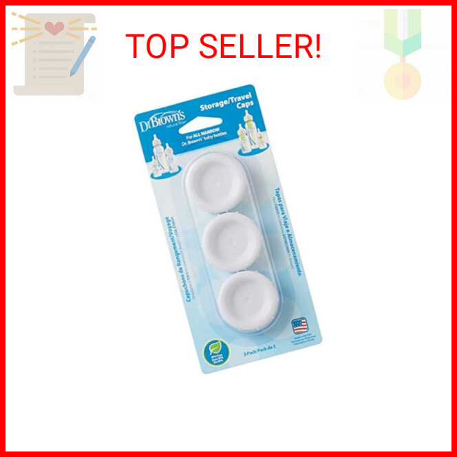 Dr. Brown's Travel and Storage Baby Bottle Caps for Natural Flow and Options