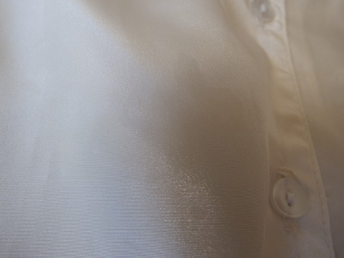 Vintage Peepers of London Cream Satin Long Dolman Sleeve button Blouse Size 12 - Picture 7 of 24