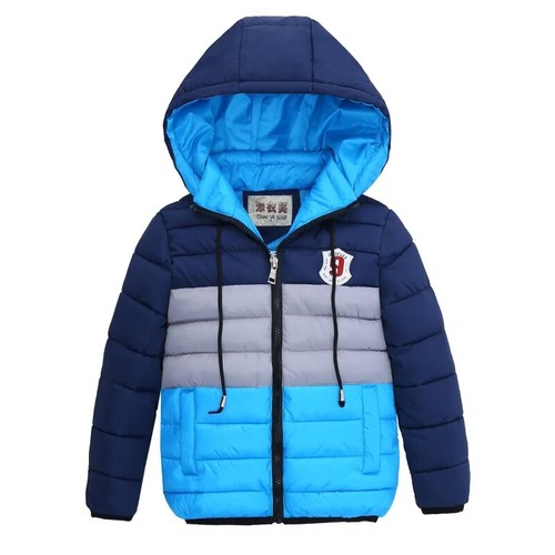 4-8 Years Old Winter Thick Warm Hooded Boys Jacket Zipper Down Birthday Present - Picture 2 of 36