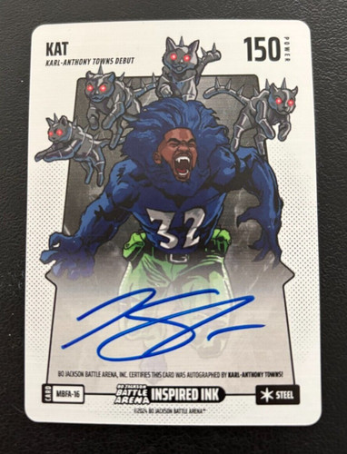2024 Bo Jackson Battle Arena Karl Anthony Towns Kat Inspired Ink Auto - MBFA-16