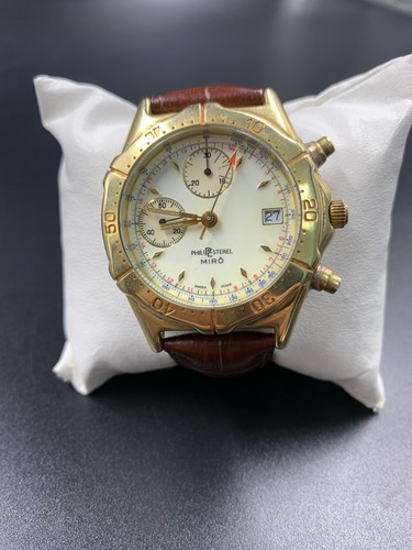 Reloj Cronógrafo Manual Philip Esterel Miro Años 60 Vintage VALJOUX 7765 40mm - Imagen 6 de 21