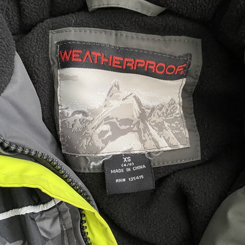Weatherproof Jacket Boys Extra Small Black Fleece Lined Snow Ski Winter Cold - Picture 4 of 16