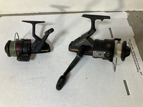 2 South Bend Condor Graphite Spinning Reels 560, 540 Fishing
