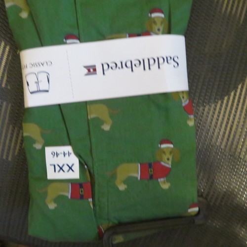 Saddlebred XXL Men's Classic Fix Boxers Dachshund Santa Dog NIP - Picture 10 of 10
