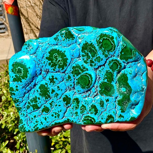 7.24LB Natural polyophthalmic Silicon malachite crystal gloss mineral specimen - 第 3/14 張圖片