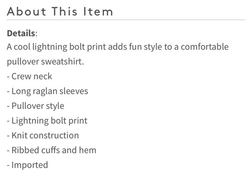 Sovereign Code Sz S Boys Bryson Lightning Bolt Sweatshirt HH - Picture 2 of 7