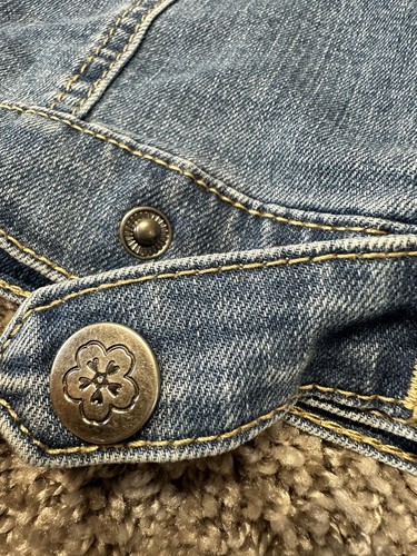 Disney Youth Kids Encanto Jean Jacket Size Large 10/12 Design on Back - Picture 4 of 16