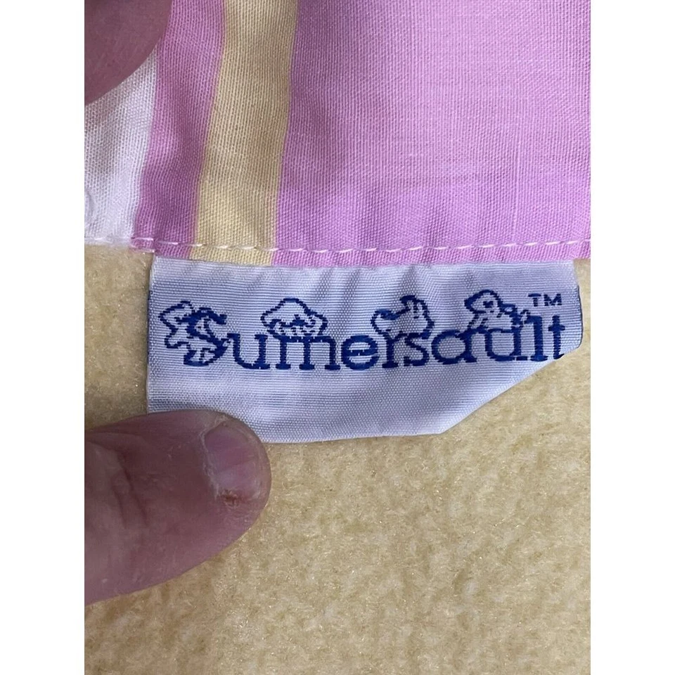 Sumersault Yellow Fleece Pink Trim Baby Blanket Lovey Security - Image 4 of 4