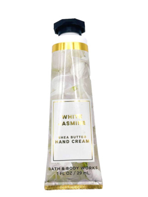 BATH & BODY WORKS WHITE JASMINE TRAVEL SIZE SHEA BUTTER HAND CREAM  1 FL OZ NEW