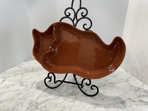 TERRA COTTA JALAPENO PEPPER SALSA CHIP & DIP VTG by Boston Warehouse Trading NEW - Picture 6 of 18