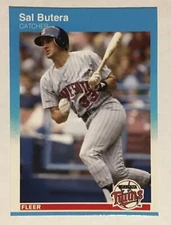 1987 Fleer Sal Butera Custom Card That Never Were Minnesota Twins WS Champs