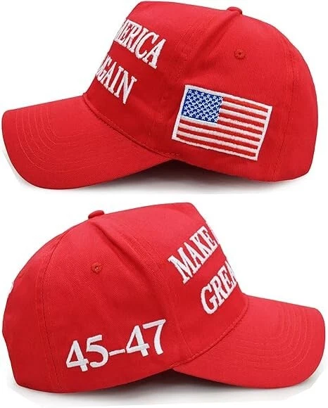 Gorra de béisbol para Trump 2024 45-47 MAGA Hat Make America Great Again con bandera de Estados Unidos Foto 2 de 4