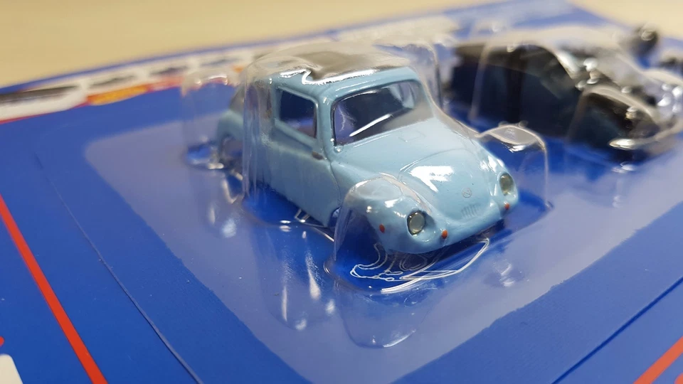 1/64 Konami Dydo SUBARU 360 BLUE diecast car model kit NEW - Image 2 of 3