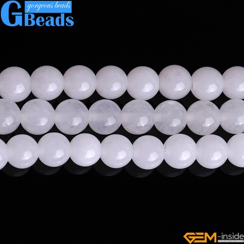 Wholesale White Jade Beads 15" Strand - 4-8mm Round Natural Jewelry Making - Picture 23 of 40