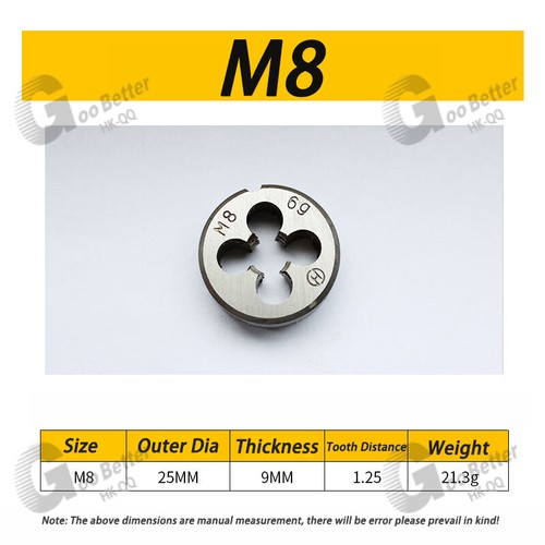 Bearing steel Circular Die M3/M4/M5/M6/M7/M8/M9/M10/M12/M14 to M30 - Top Quality - Picture 11 of 24