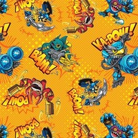 Skylanders Video Game Characters In Action Yellow Cotton Fabric Fat Quarter Skylanders Video Game Characters In Action Yellow Cotton Fabric Fat Quarter