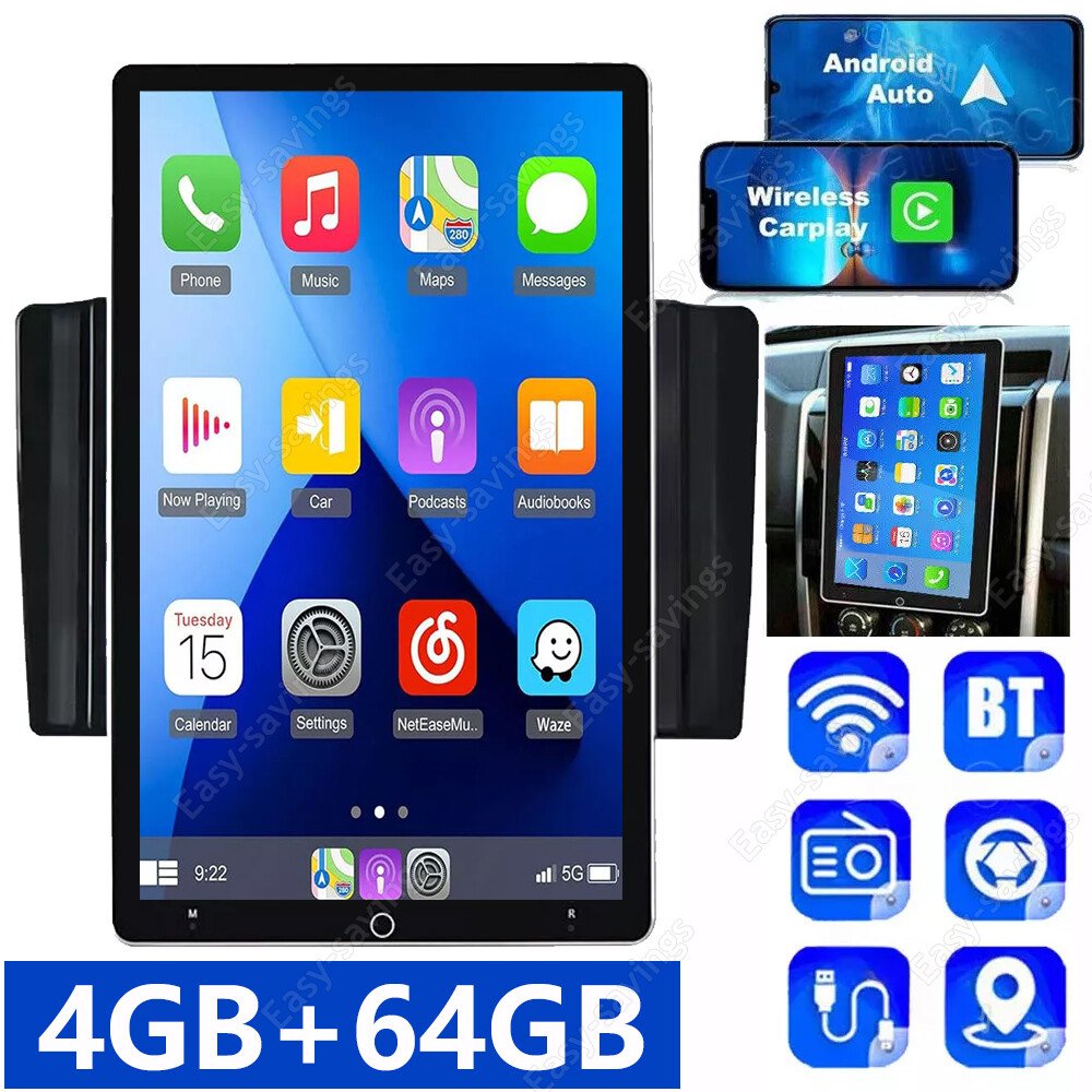 Universal 2DIN Android 13 Car Stereo with Wireless CarPlay GPS WiFi FM 64G